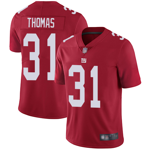 Men New York Giants 31 Michael Thomas Red Limited Red Inverted Legend Football NFL Jersey